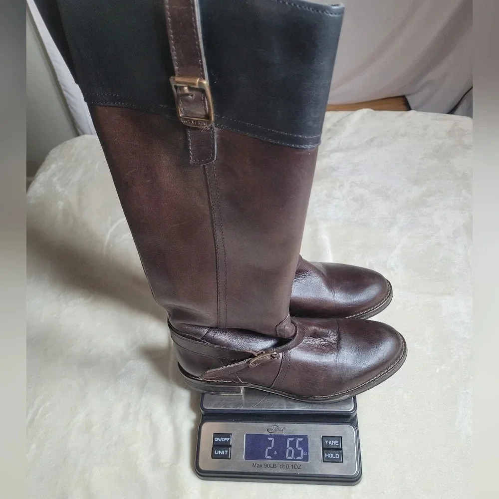 Wolverine Brown and Black Leather Knee-High Boots 6.5 - Picture 11 of 11